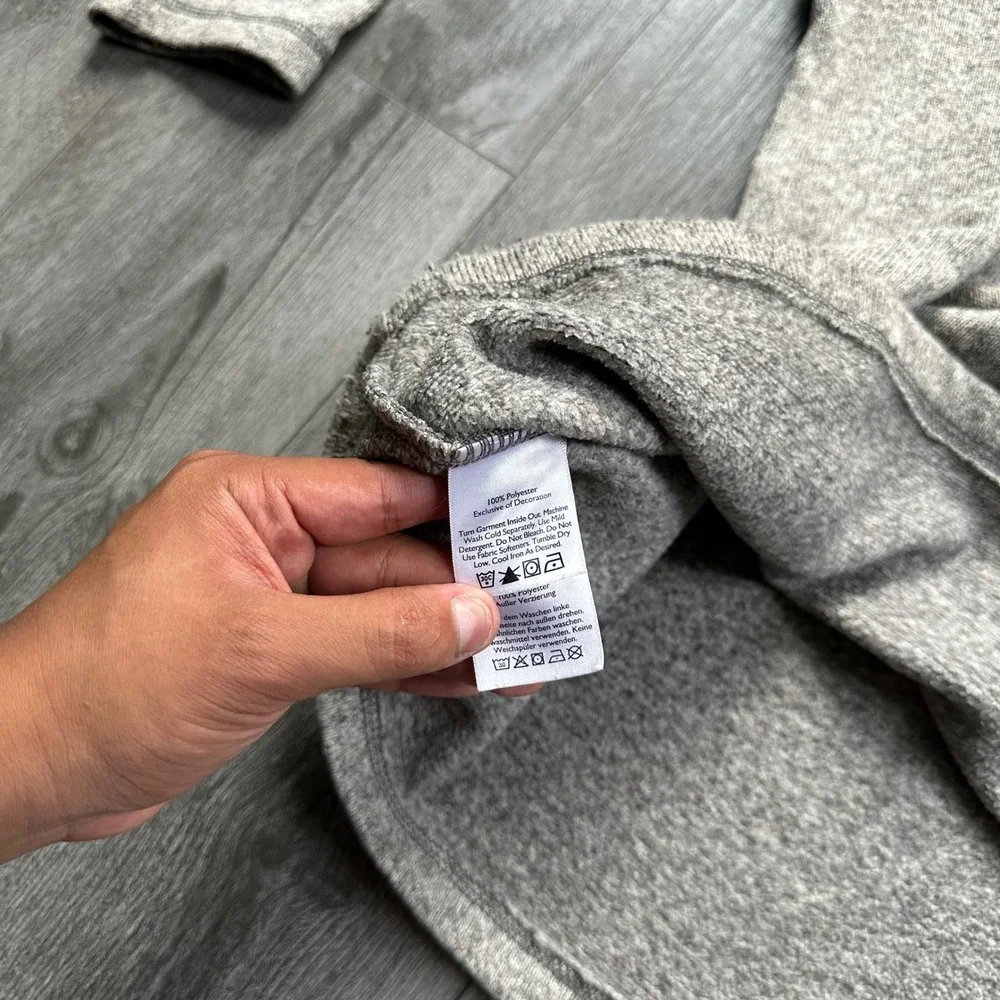 Eddie Bauer Men's XL Gray Heather 1/4 Zip Radiator Fleece Pullover Soft Warm